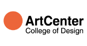 ArtCenter College of Design logo: orange circle then name spelled in black letters